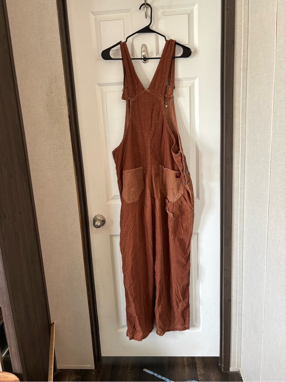 Roxy Corduroy Overalls in Warm Terracotta - Picture 4 of 7
